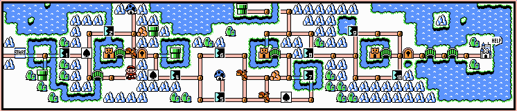Ice Land Welcome to SMB3's artistic rendering of platforming hell!